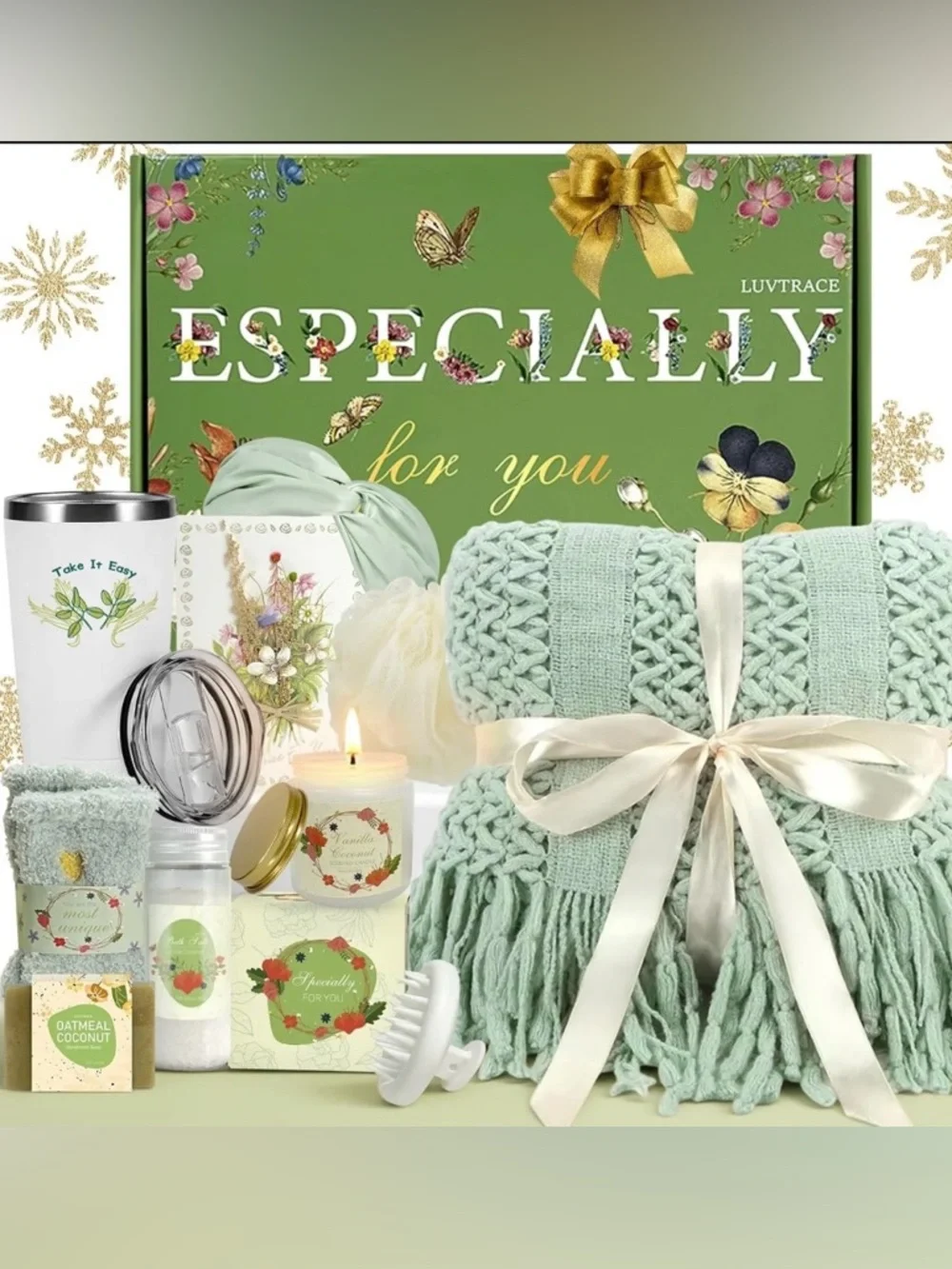 Self Care Luxury Relaxation Gift Set For Women Mothers Day, Best Wishes, 9 Piece